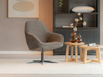 fauteuil in taupe kleur