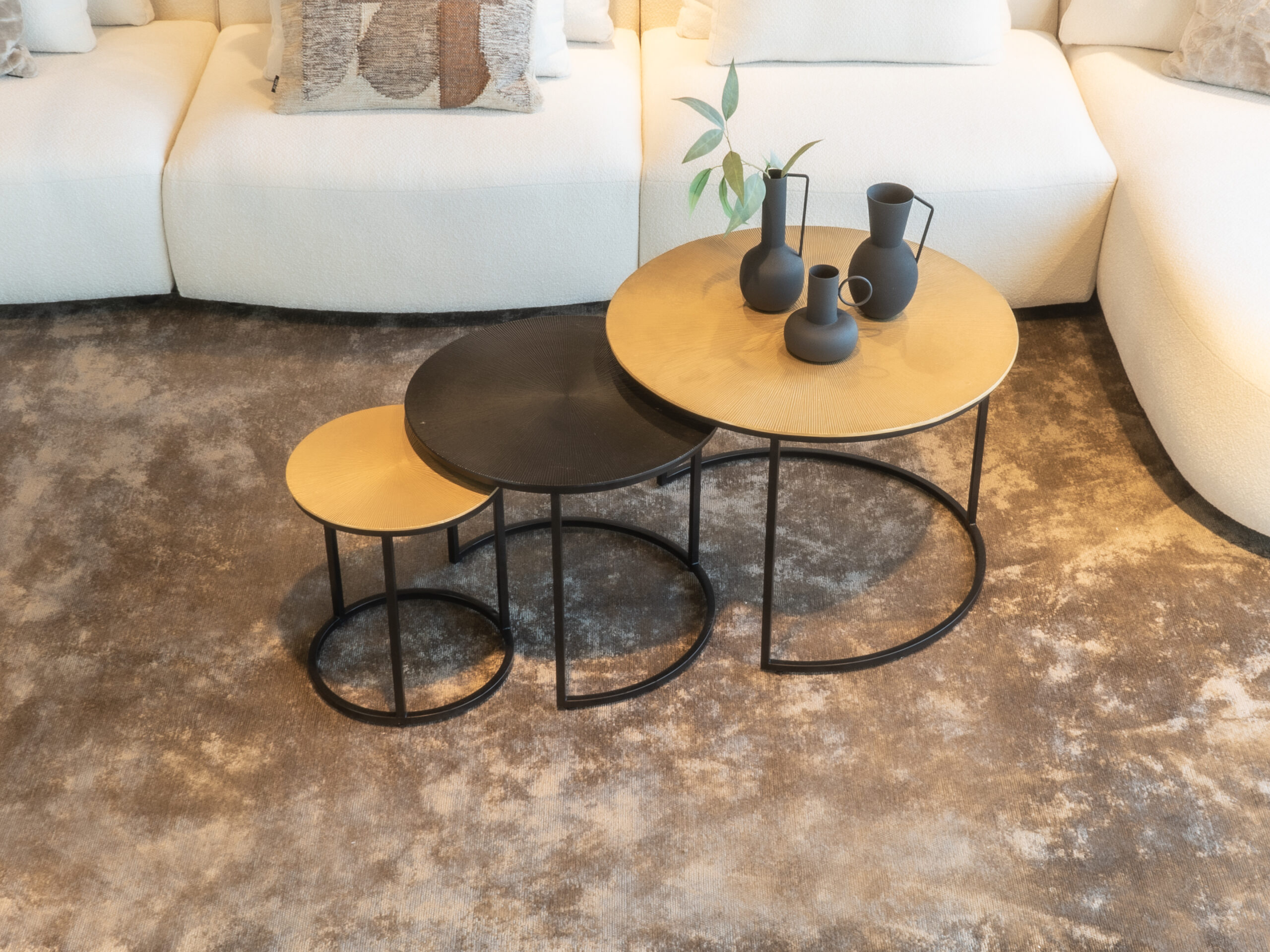 Inhalen Berri Grillig Prachtige salontafelset Mineo met metalen frames | RobuusteTafels.be